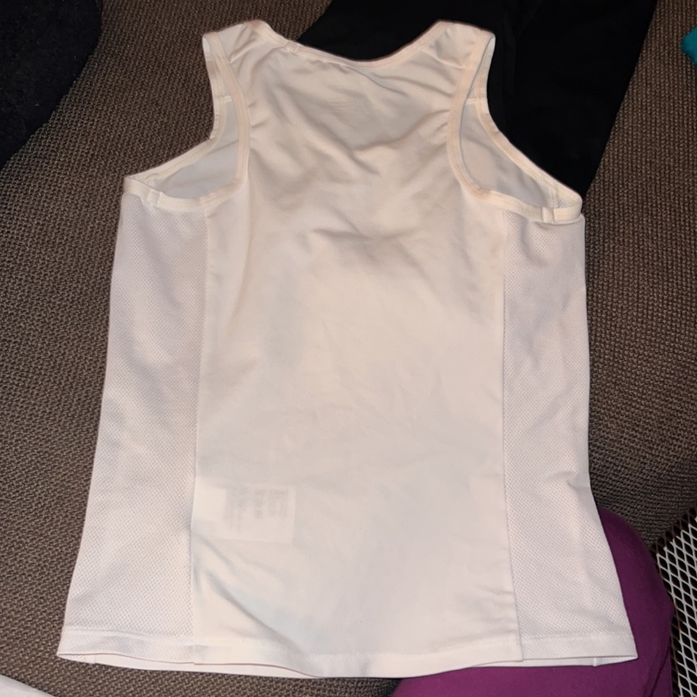 Wilson white tank girls youth small sleeveless racerback tank top athletic shirt - Picture 5 of 7